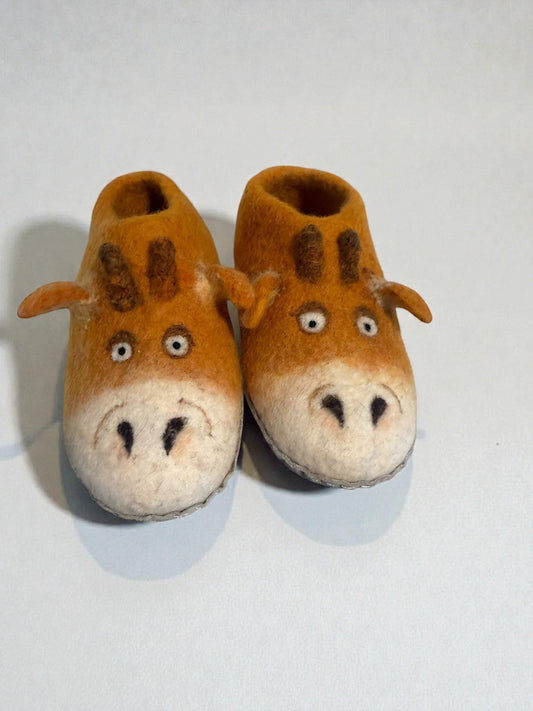 Giraffe Wool Child Slipper