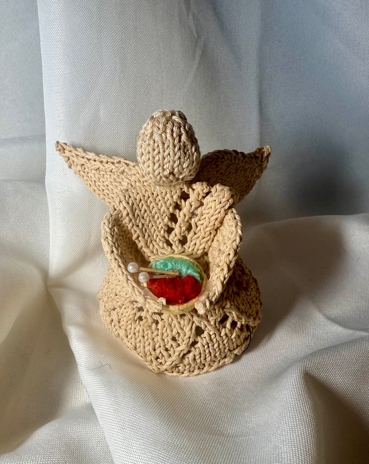 Knitted Angel with tea light