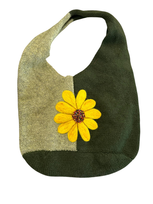 Knitted/felted Sunflower Bag
