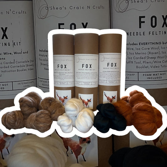 Fox Needle Felting Kit - Everything but the Mat